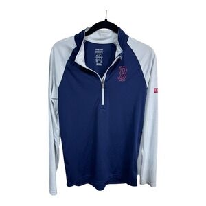 MLB Boston Red Sox‎ Major League Baseball Maryland Raglan Half Zip Shirt Size L